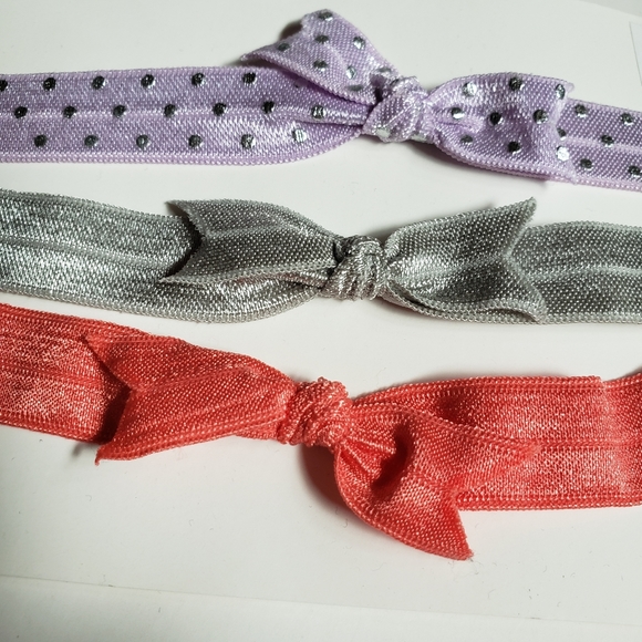3/$20 set of 3 baby girls bow headband hair accessories Size 3 to 6 months coral - Picture 1 of 6
